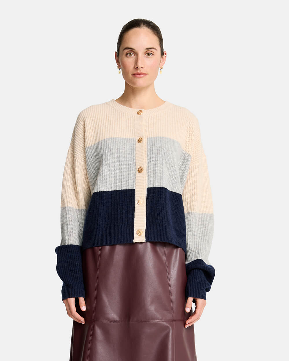 Becky Cardigan - Navy Block