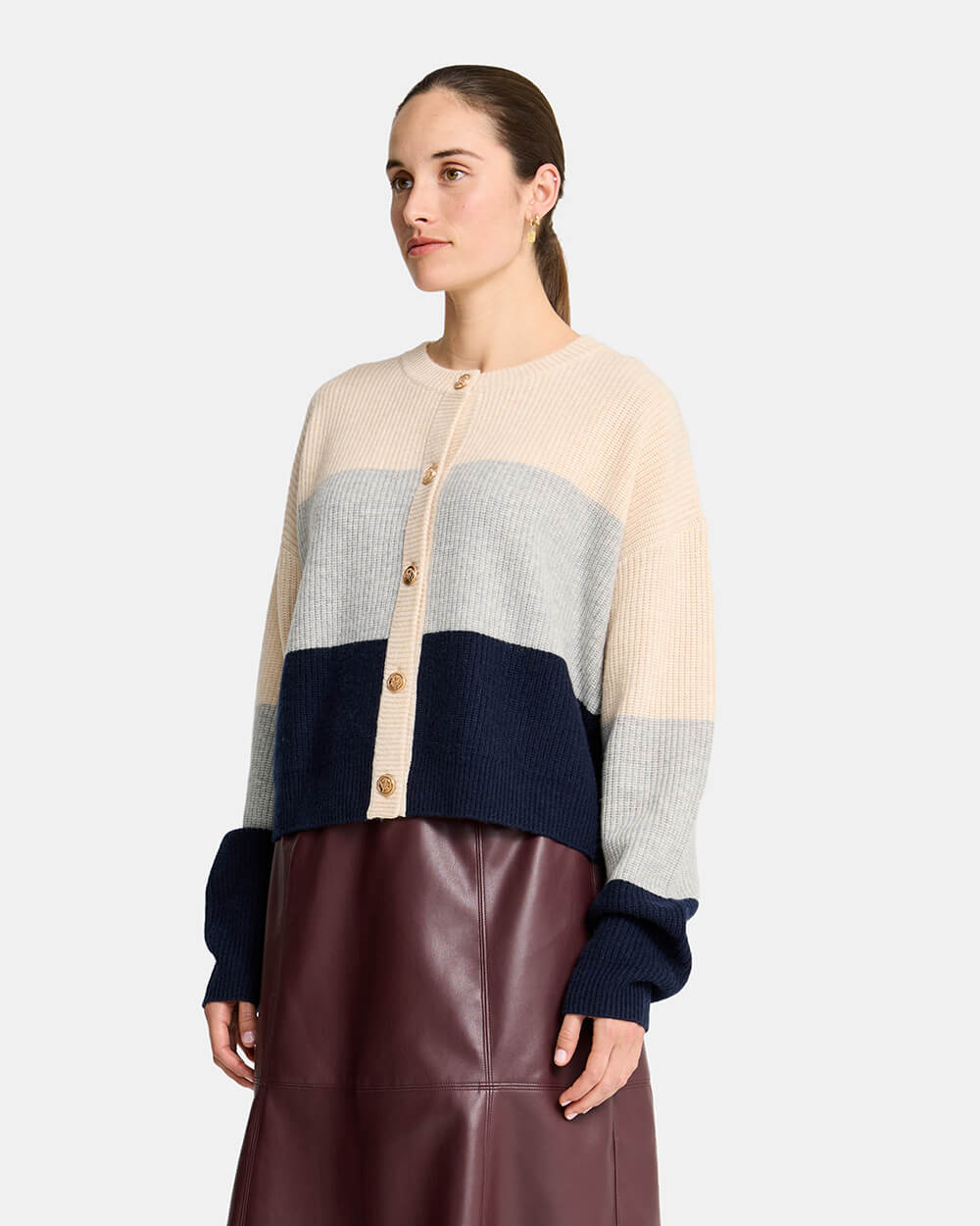 Becky Cardigan - Navy Block