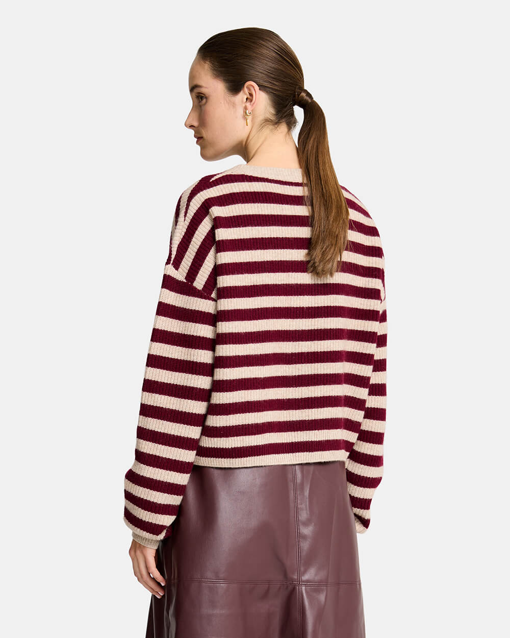 Becky Cardigan - Pinot Stripe