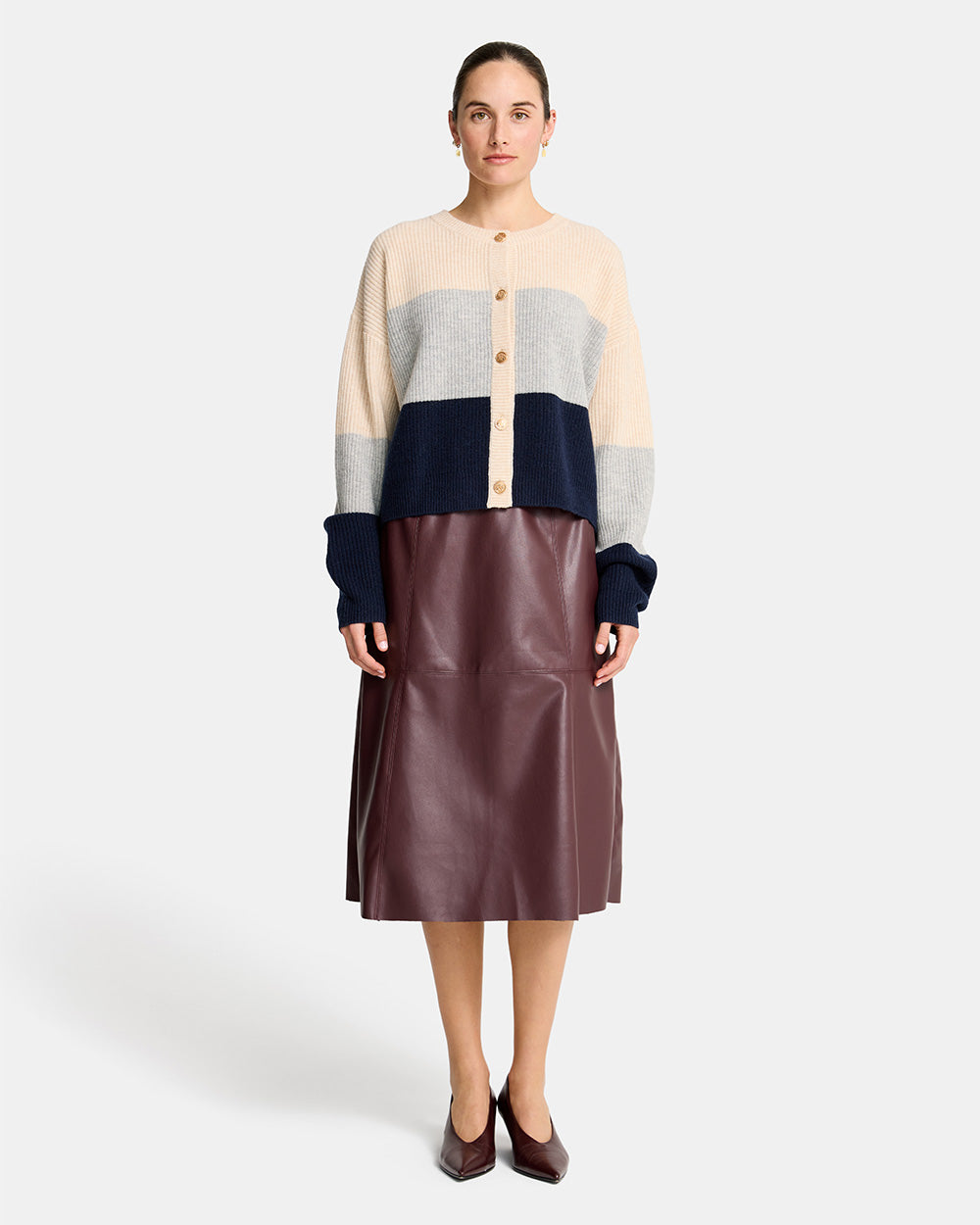 Becky Cardigan - Navy Block