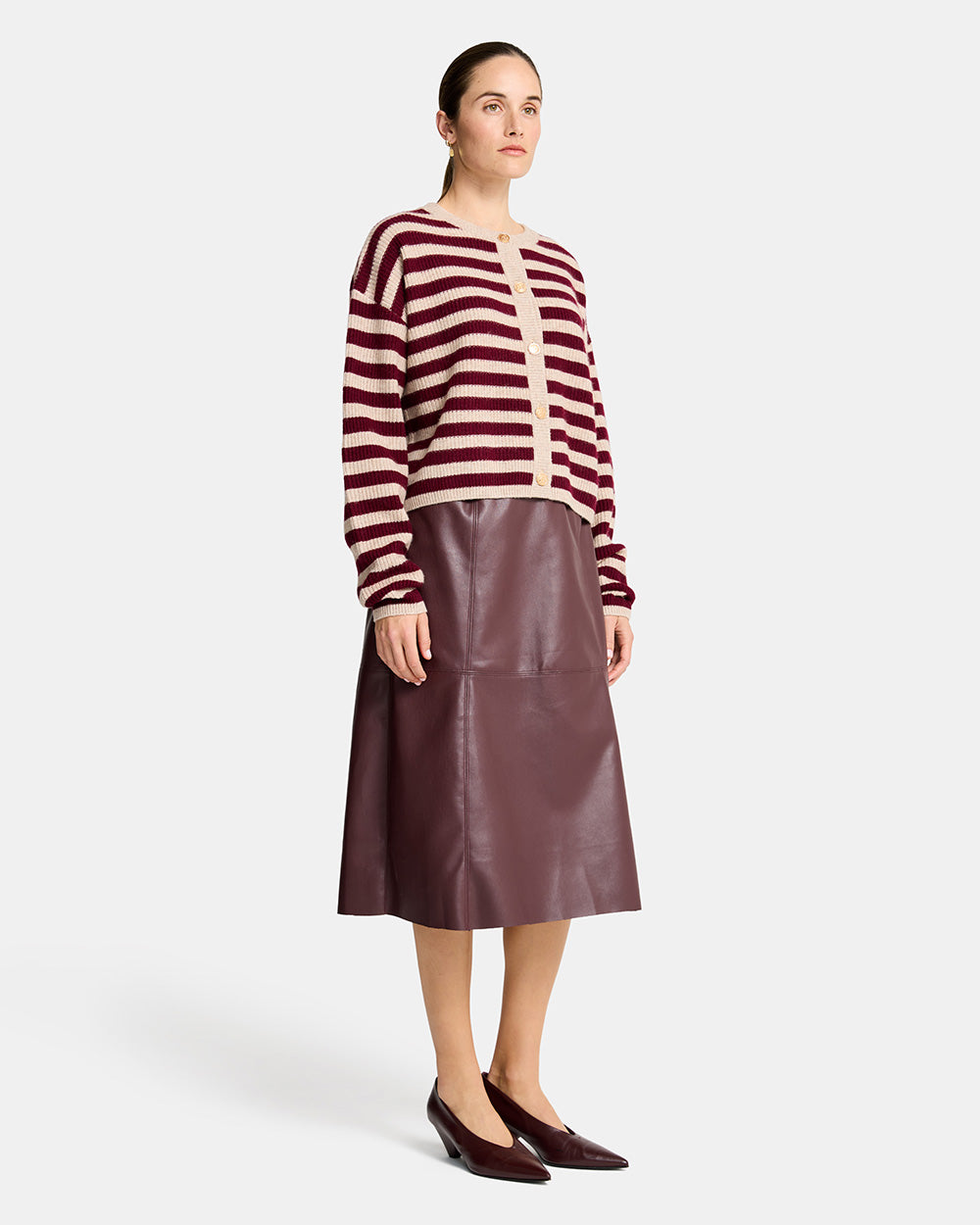 Becky Cardigan - Pinot Stripe