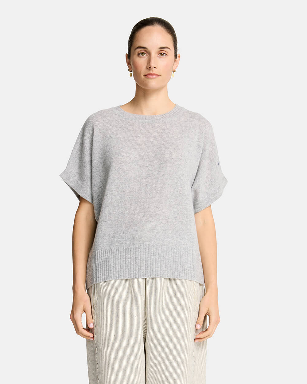 Bella Knit Top - Grey Marle