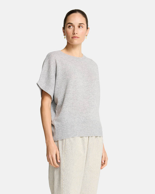 Bella Knit Top - Grey Marle