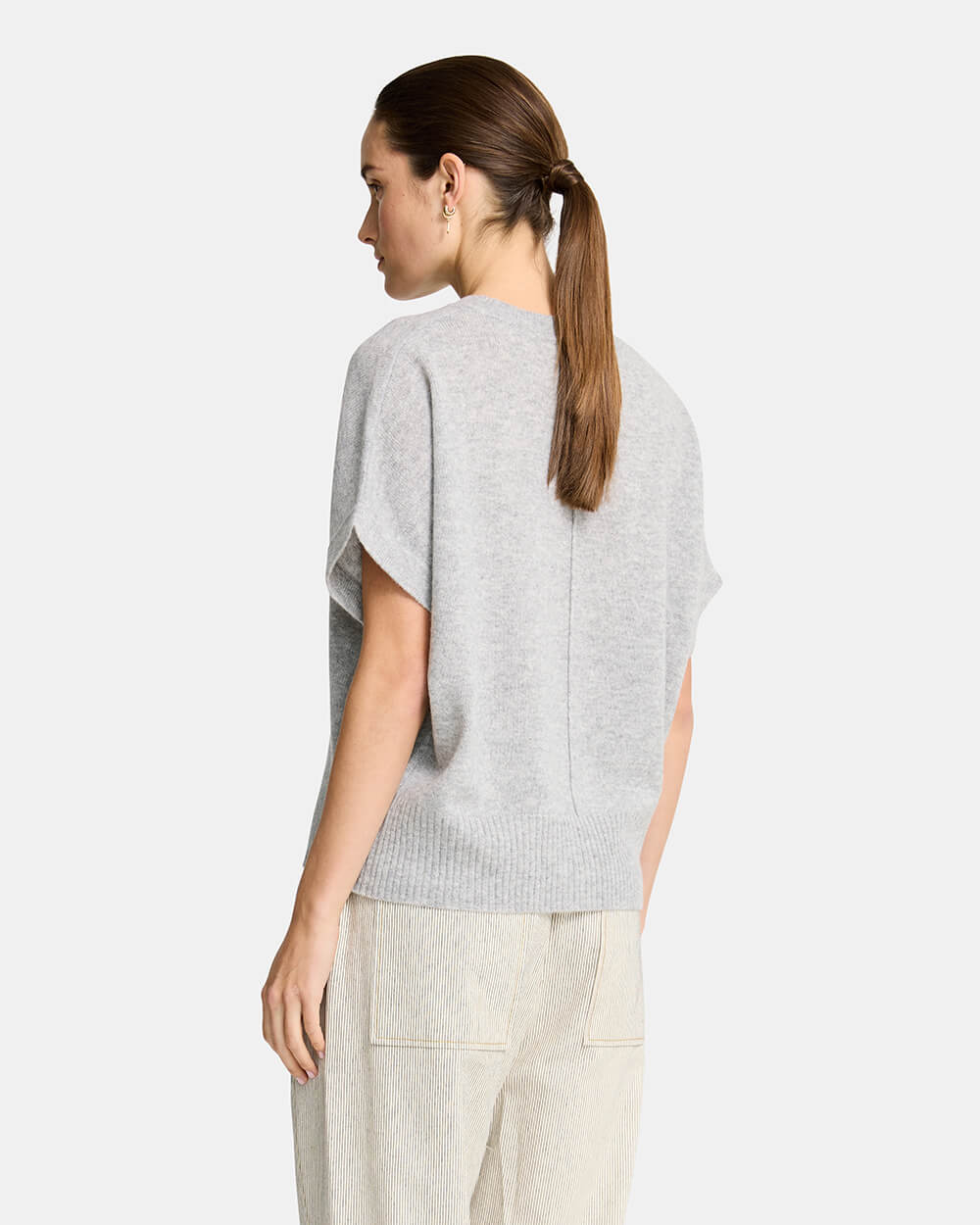 Bella Knit Top - Grey Marle