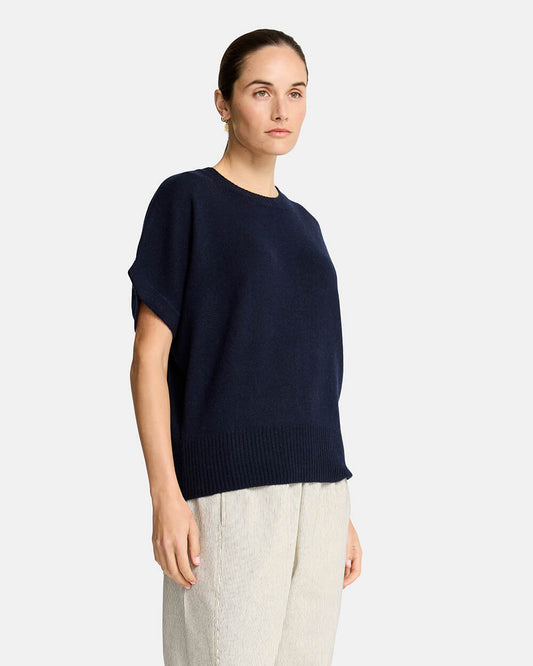 Bella Knit Top - Navy