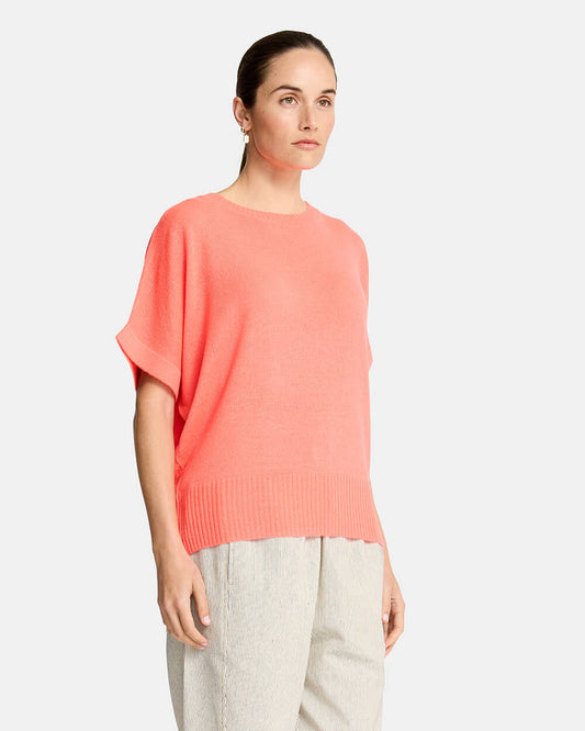 Bella Knit Top - Neon Orange