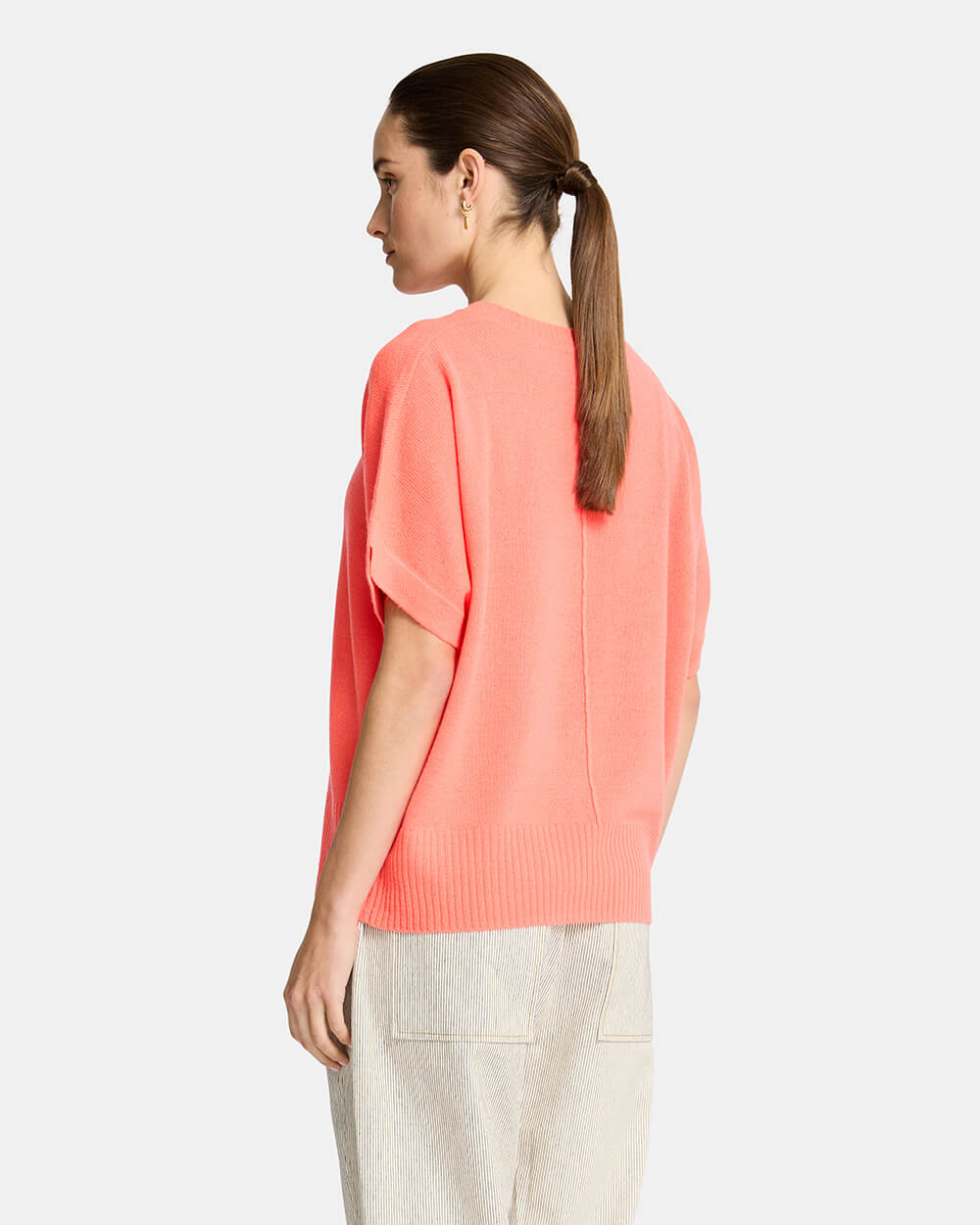 Bella Knit Top - Neon Orange