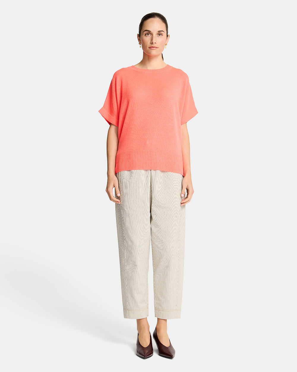 Bella Knit Top - Neon Orange