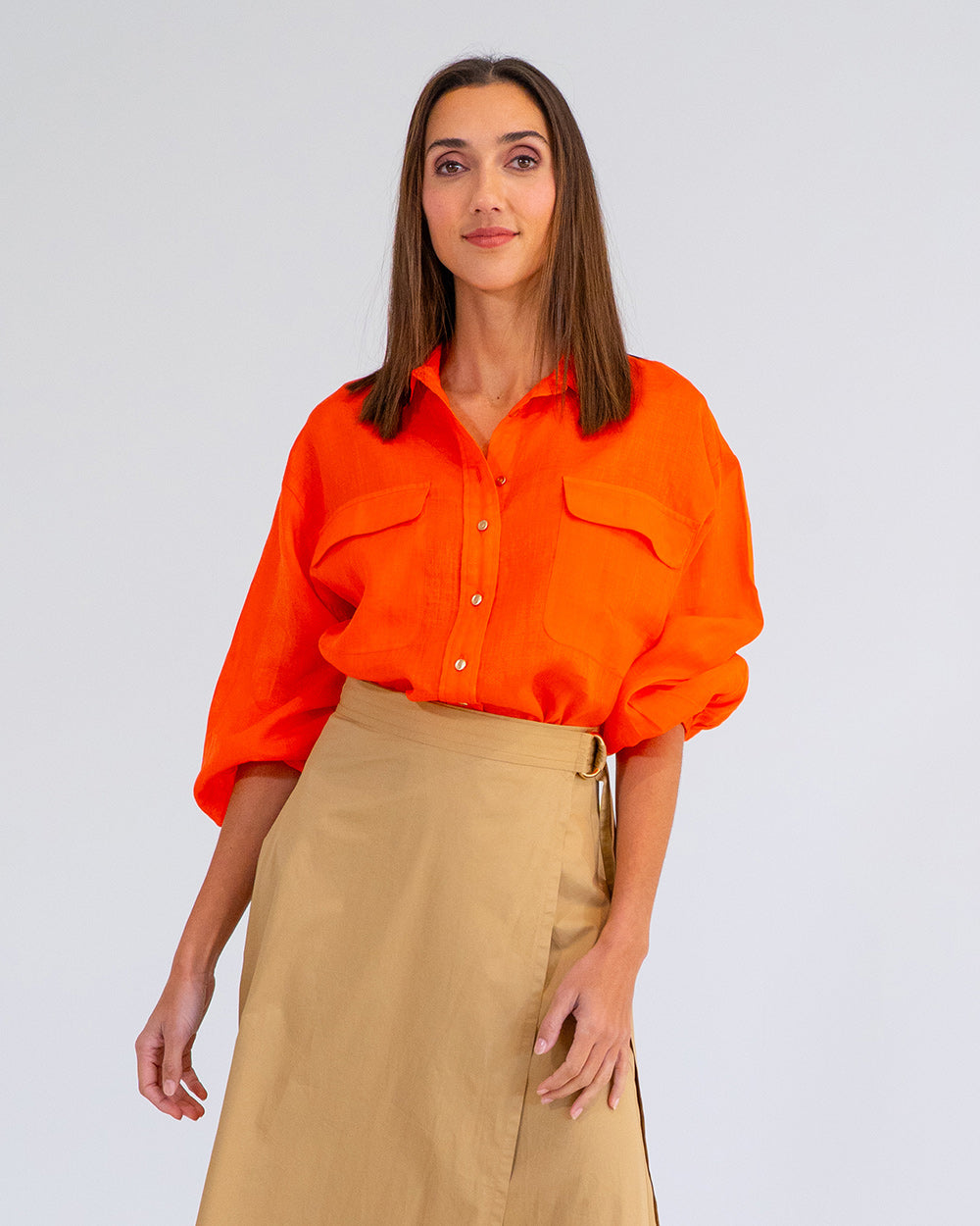 Bobbie Shirt - Tangerine