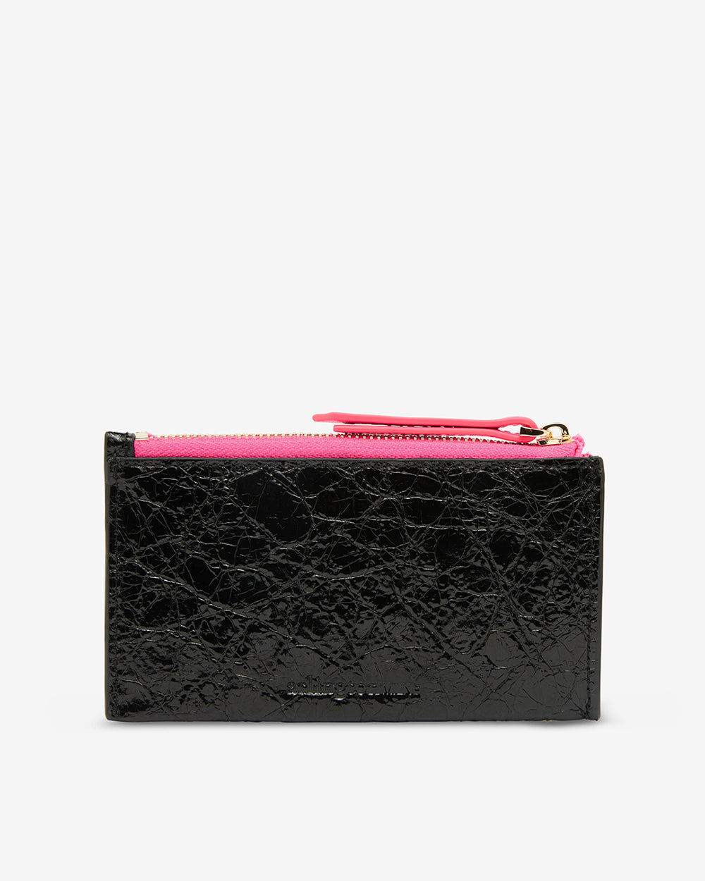 Compact Wallet - Black Crinkle