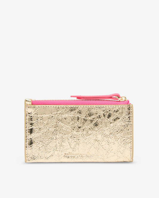 Compact Wallet - Gold Crinkle