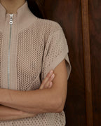 Carrie Zip Top - Taupe