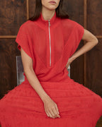 Carrie Zip Top - Red