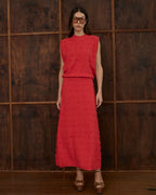 Casey Fringe Skirt - Red