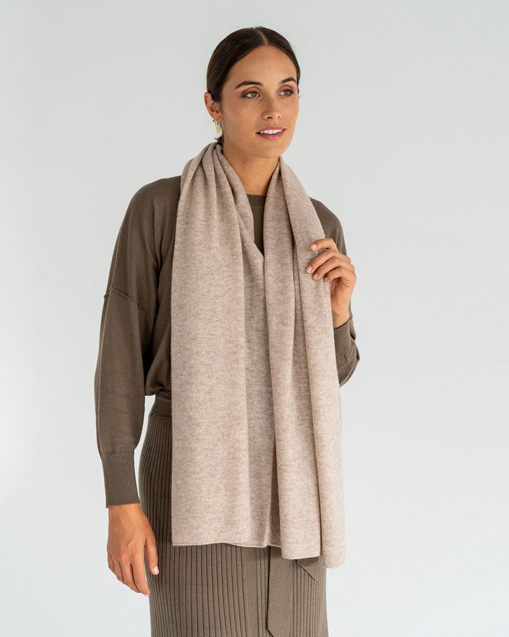 Cashmere Caplet - Light Brown - Arlington Milne