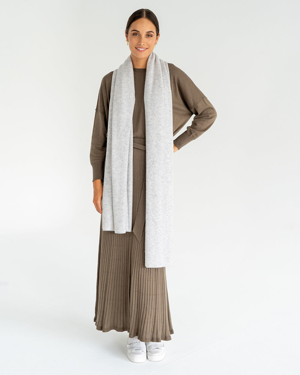 Cashmere Travel Wrap - Grey - Arlington Milne