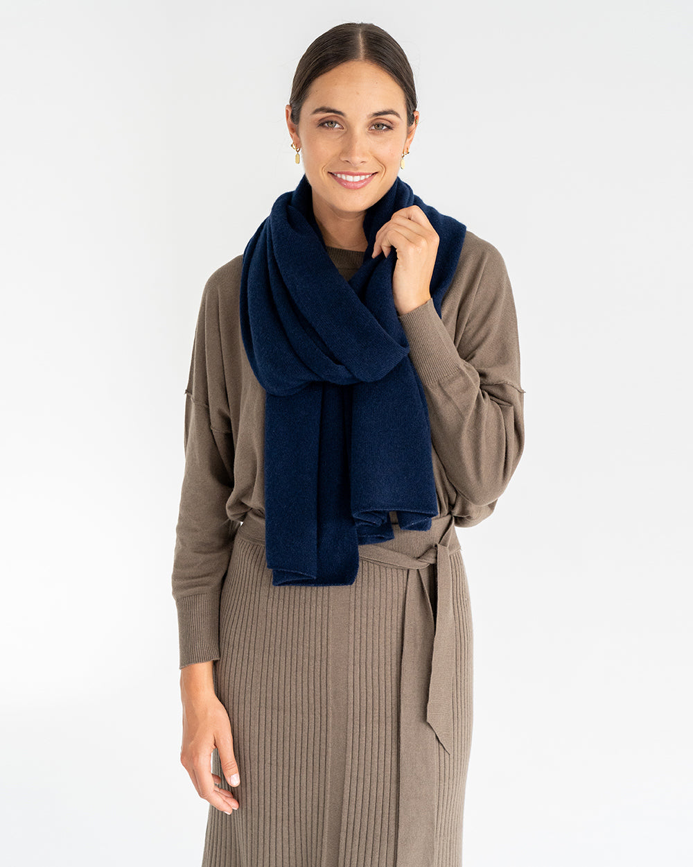 Cashmere Travel Wrap - Navy