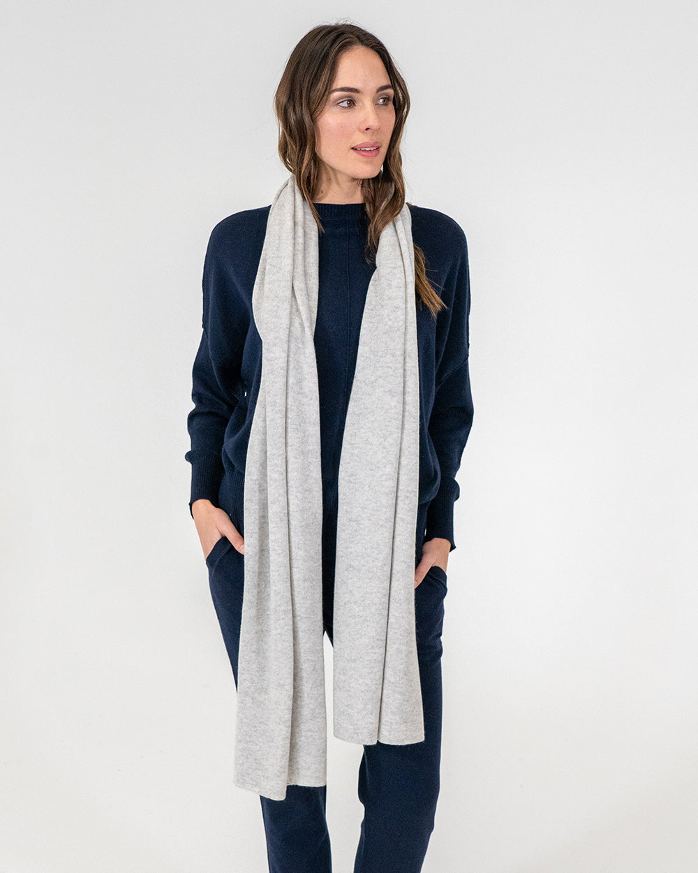 Cashmere Travel Wrap - Grey - Arlington Milne