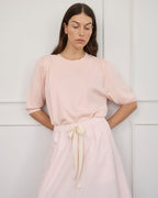 Cath Knit Tee - Baby Pink