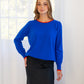 Cath Knit - Cobalt with Red