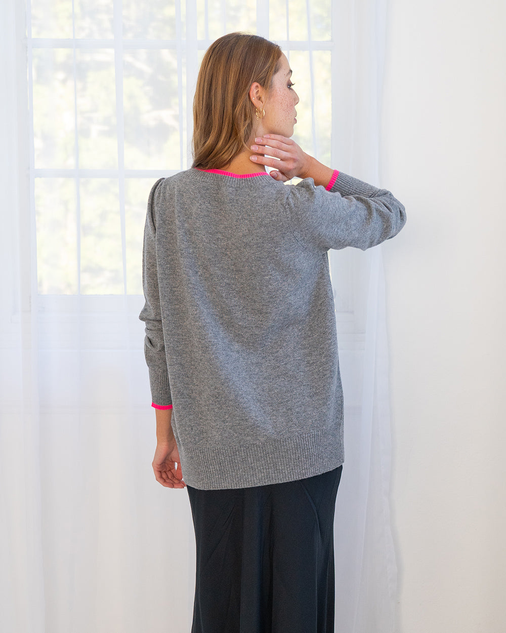 Cath Knit - Grey with Dayglo