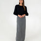 Harriet Ribbed Skirt - Charcoal
