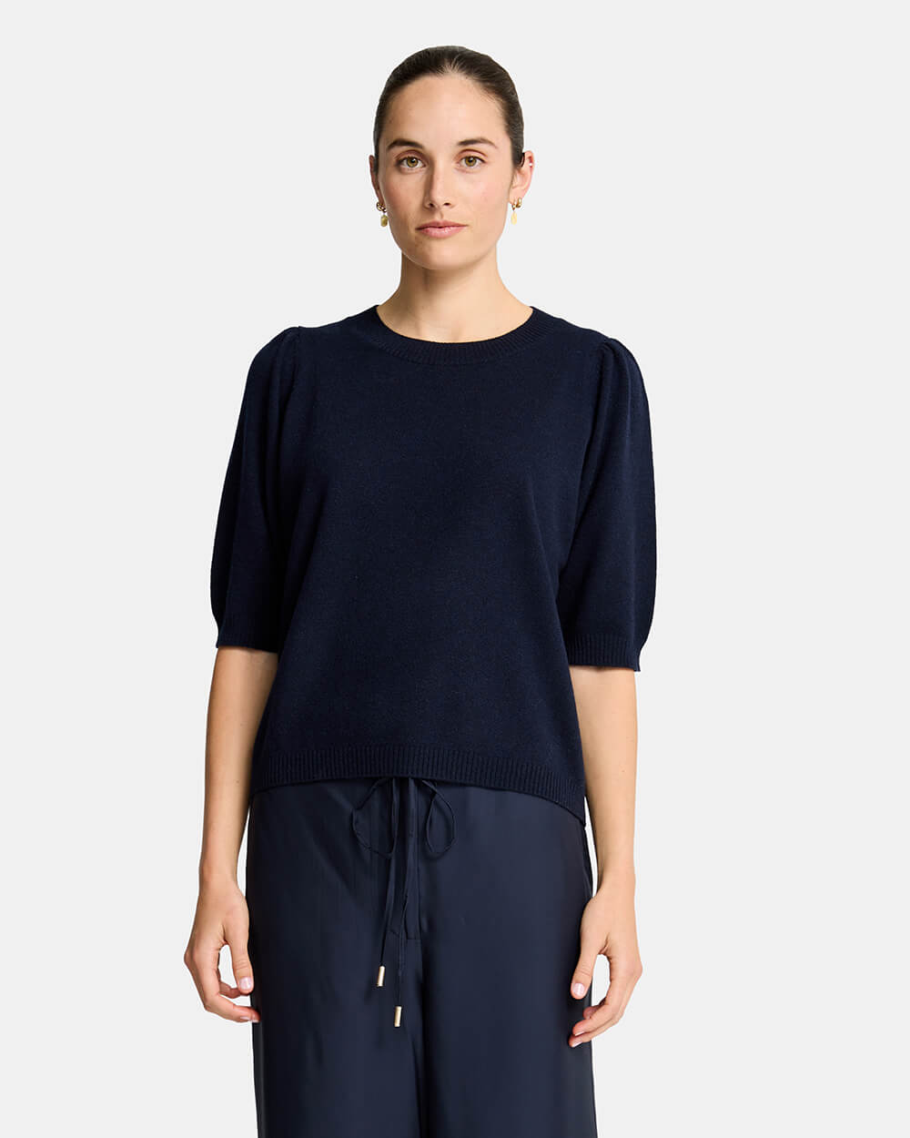 Charlotte Knit Top - Navy