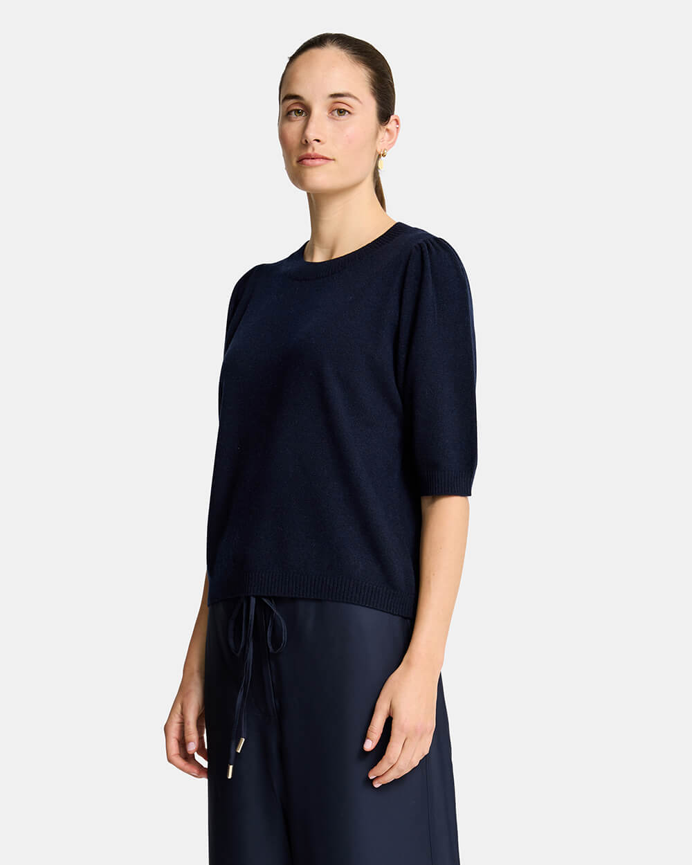 Charlotte Knit Top - Navy