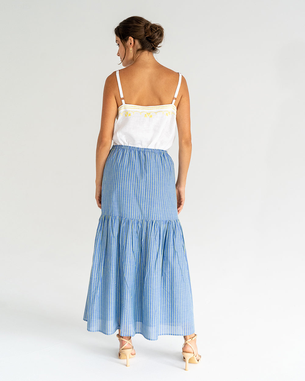 Alba Maxi Skirt - Voile Stripe