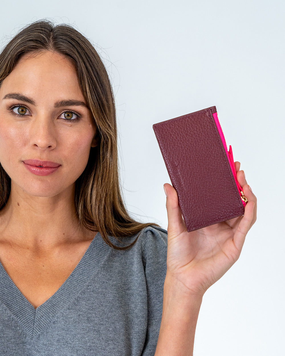 Compact Wallet - Burgundy - Arlington Milne