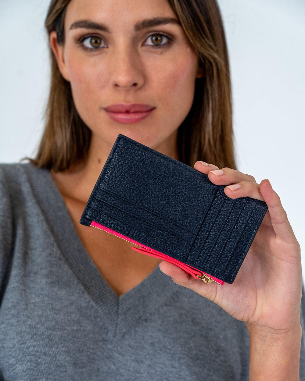 Compact Wallet - Navy - Arlington Milne