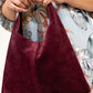 Emery Tote - Burgundy Suede