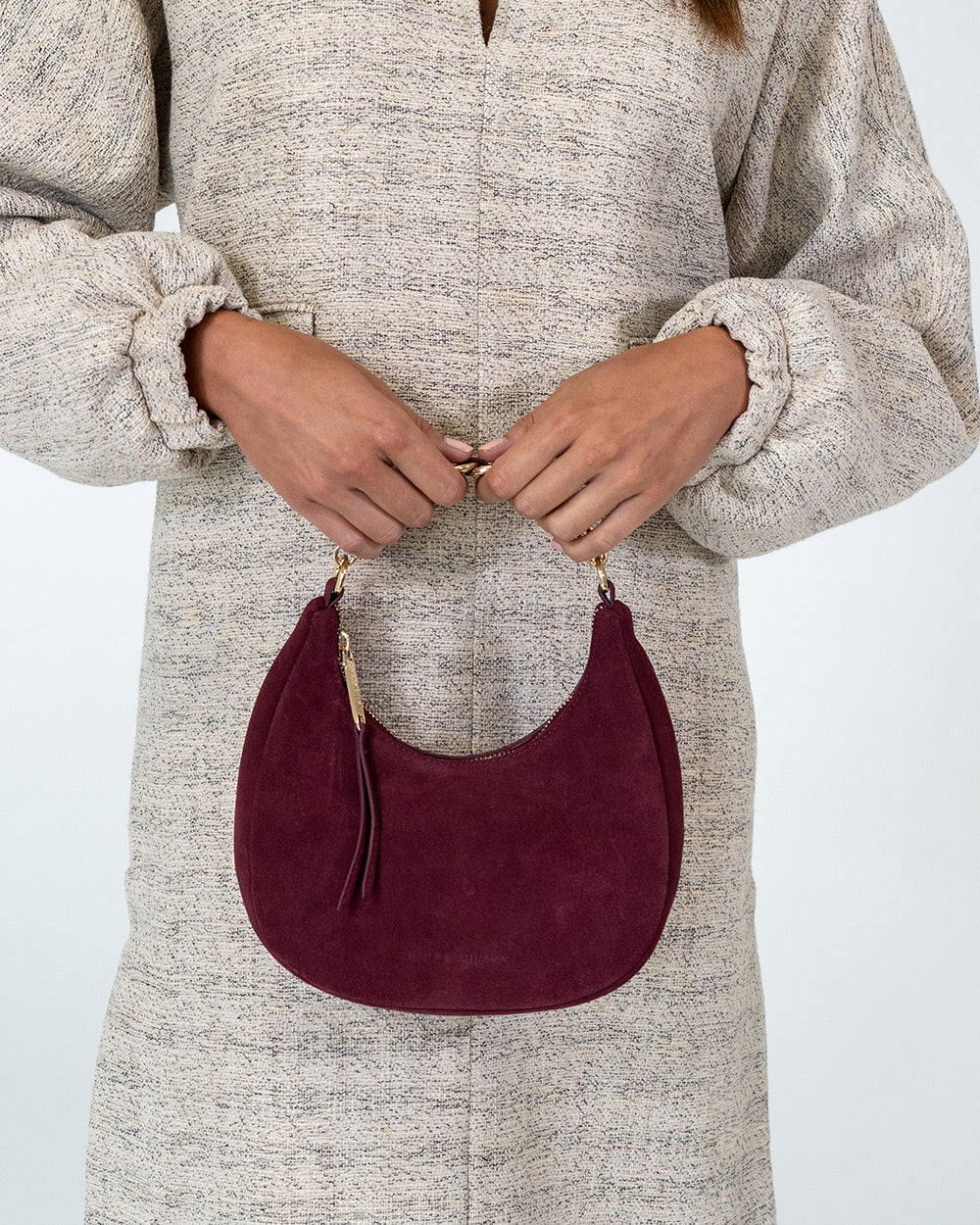 Estella Bag - Burgundy Suede