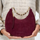 Estella Bag - Burgundy Suede