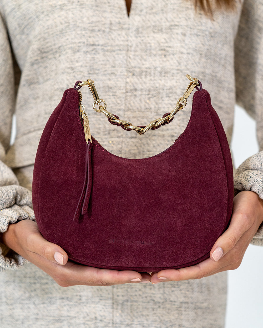 Estella Bag - Burgundy Suede