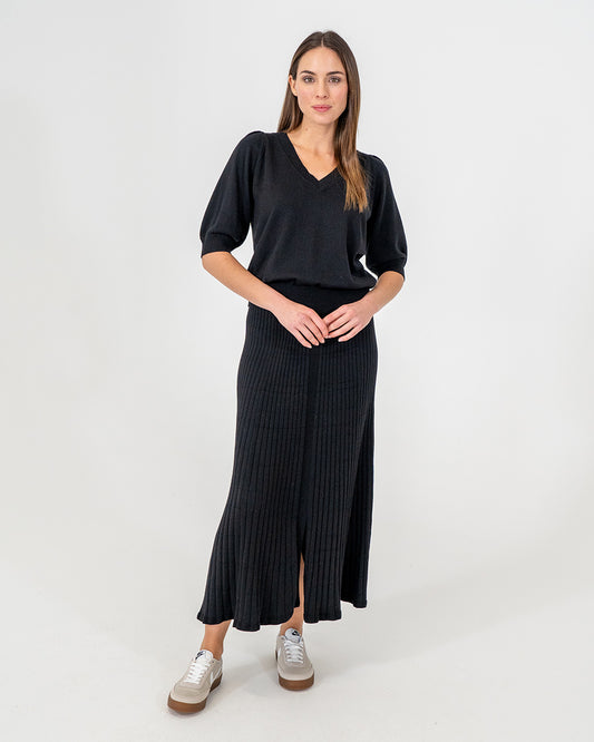 Callie Knit Skirt - Black