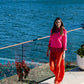 Kate V Neck Knit - Dayglo