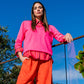 Kate V Neck Knit - Dayglo