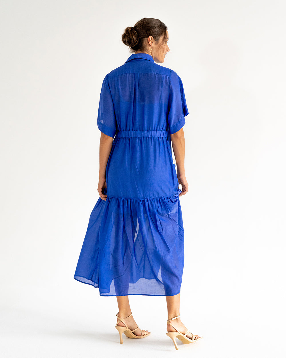 Isabel Maxi Shirt Dress - Cobalt