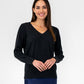 Kate V Neck Knit - Black