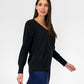 Kate V Neck Knit - Black