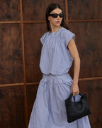 Laura Shell Top - Stripe Cotton