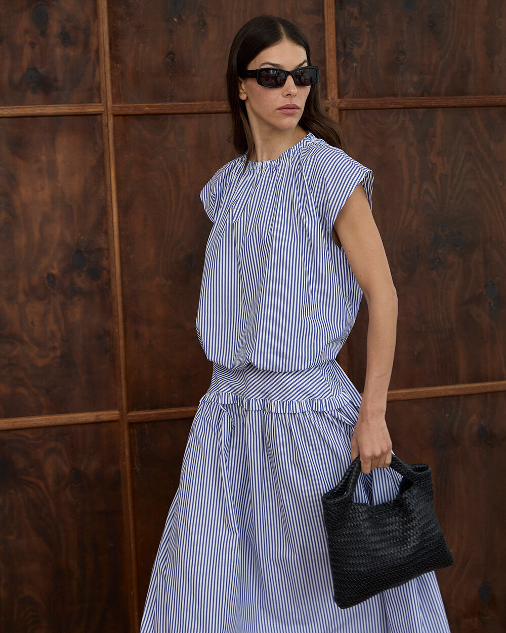 Laura Shell Top - Stripe Cotton