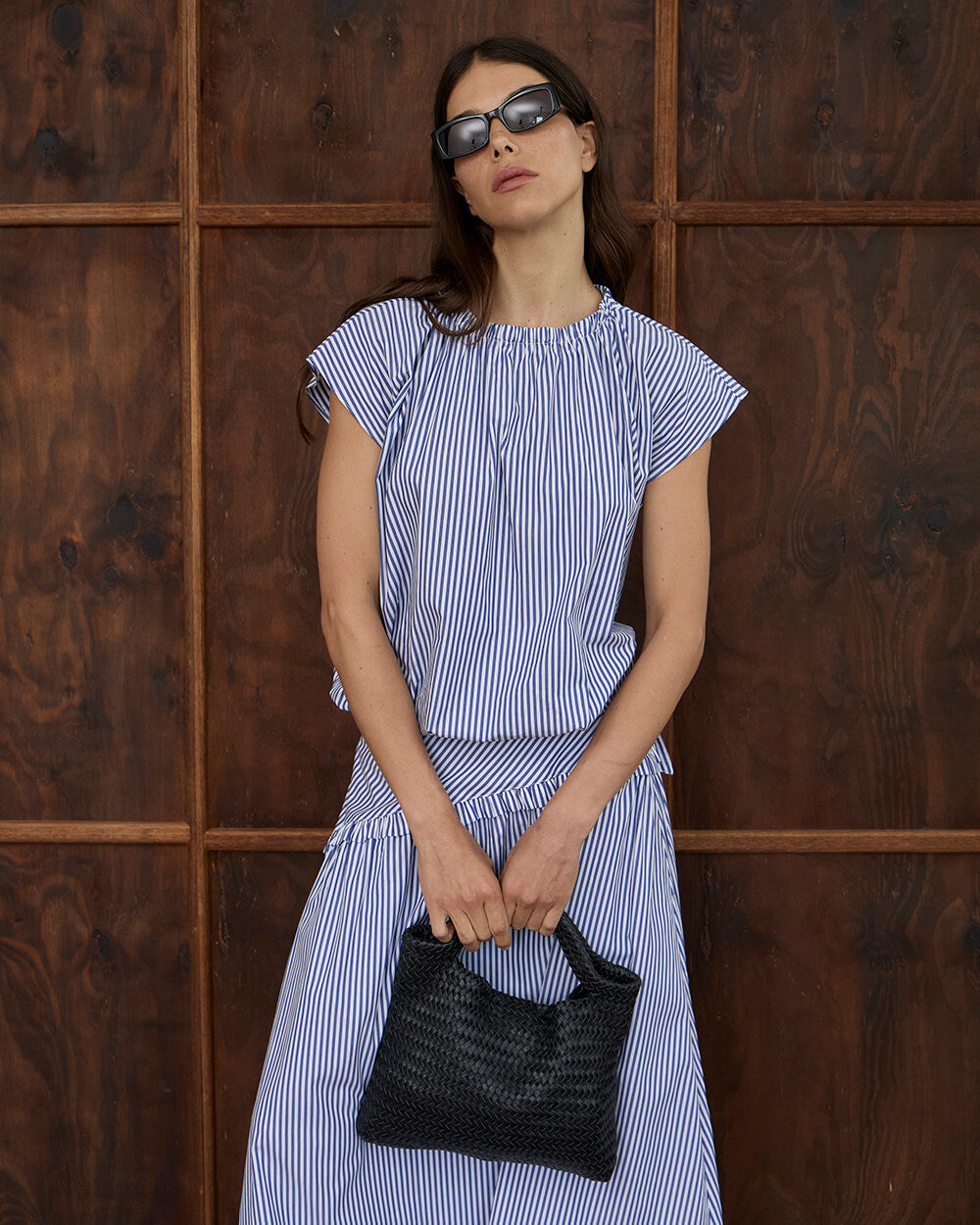 Laura Shell Top - Stripe Cotton