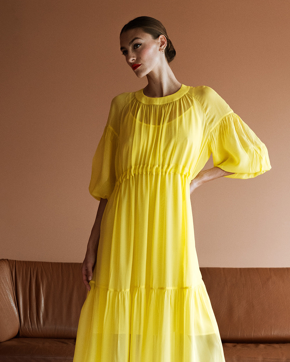 Laurent Dress - Sunglow Yellow