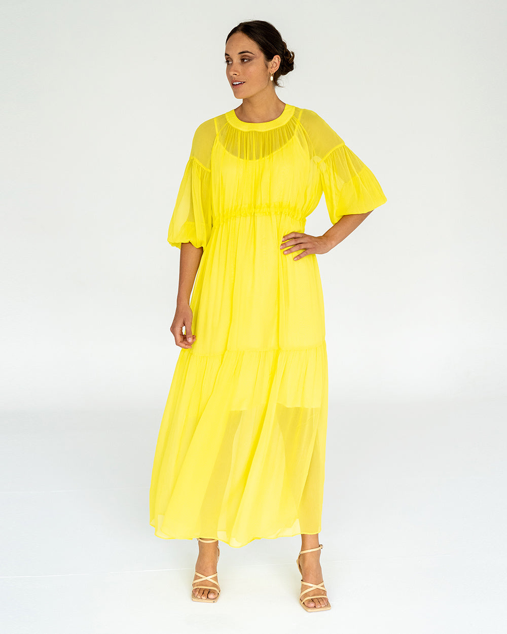 Laurent Dress - Sunglow Yellow