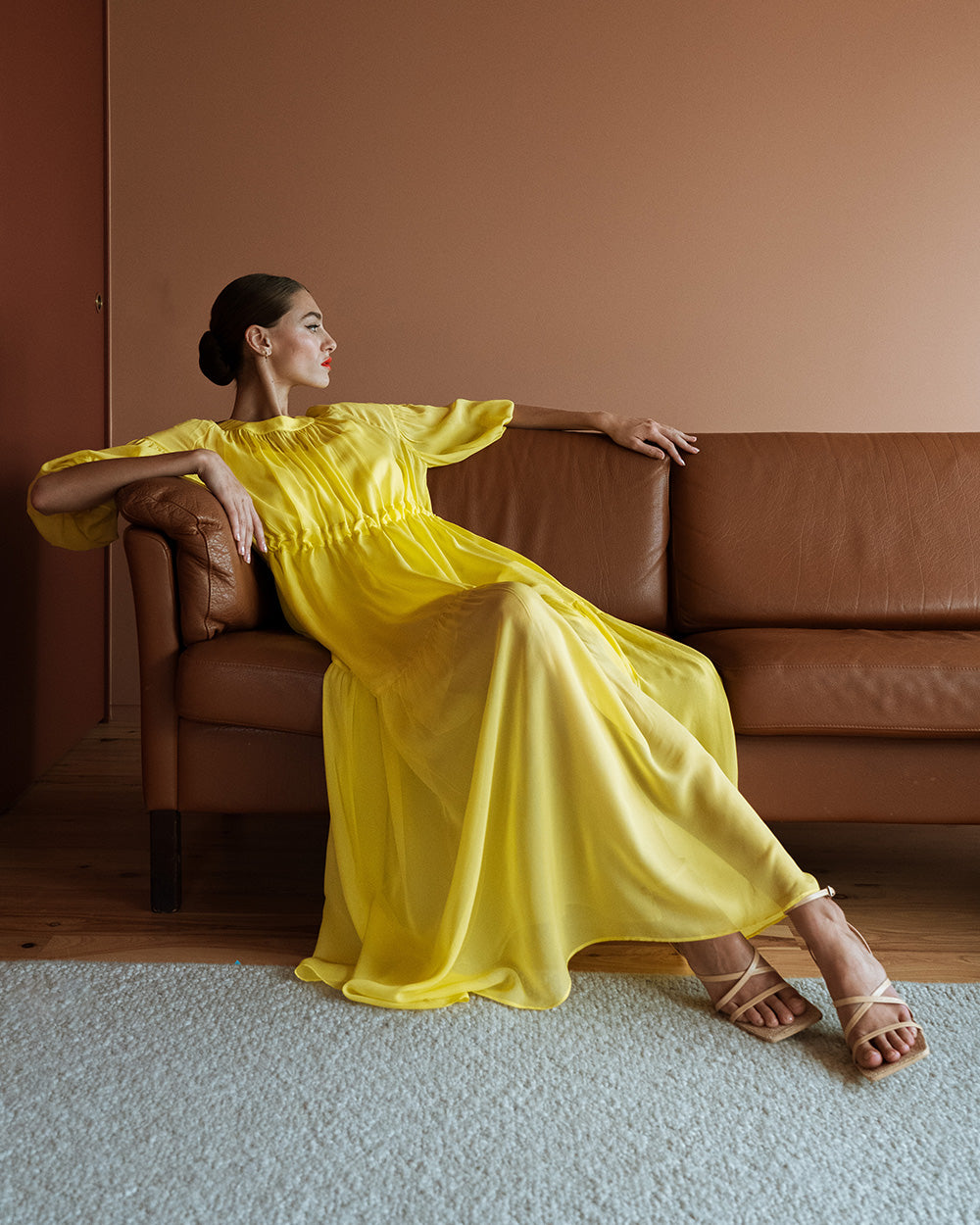 Laurent Dress - Sunglow Yellow