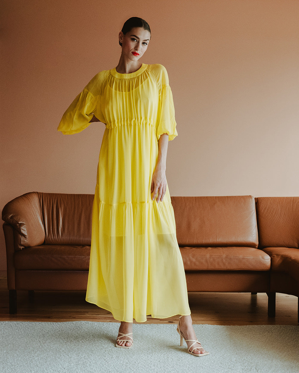 Laurent Dress - Sunglow Yellow