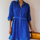 Leonie Shirt Dress - Cobalt