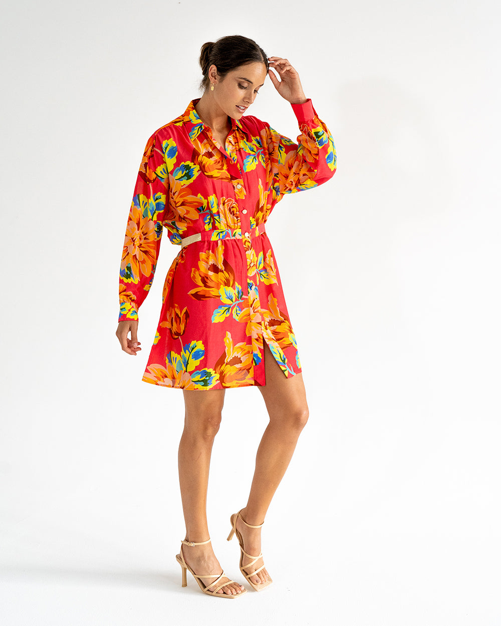 Leonie Shirt Dress - Sunset Floral